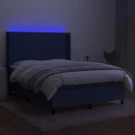 ΚΡΕΒΑΤΙ BOXSPRING ΜΕ ΣΤΡΩΜΑ & LED ΜΠΛΕ 140X190 ΕΚ. ΥΦΑΣΜΑΤΙΝΟ 3138235