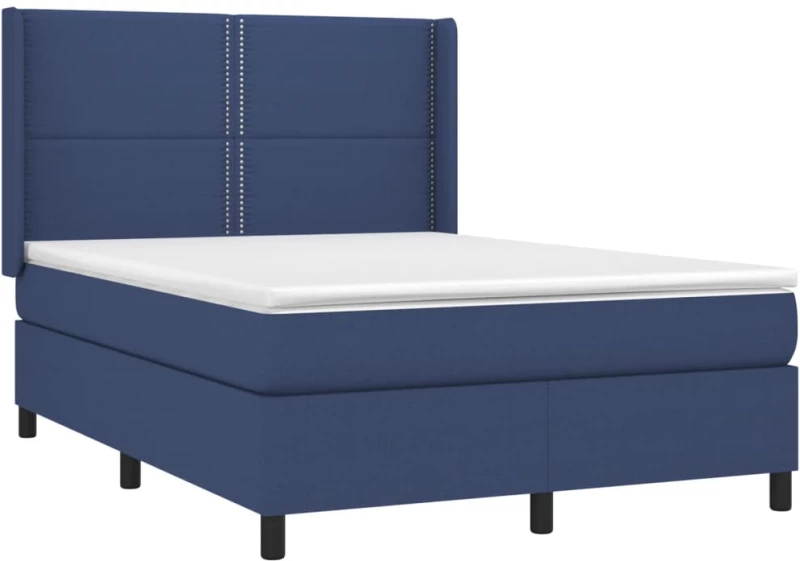 ΚΡΕΒΑΤΙ BOXSPRING ΜΕ ΣΤΡΩΜΑ & LED ΜΠΛΕ 140X190 ΕΚ. ΥΦΑΣΜΑΤΙΝΟ 3138235