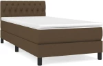 ΚΡΕΒΑΤΙ BOXSPRING ΜΕ ΣΤΡΩΜΑ ΣΚΟΥΡΟ ΚΑΦΕ 100X200 ΕΚ. ΥΦΑΣΜΑΤΙΝΟ 3140276