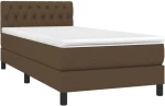ΚΡΕΒΑΤΙ BOXSPRING ΜΕ ΣΤΡΩΜΑ ΣΚΟΥΡΟ ΚΑΦΕ 100X200 ΕΚ. ΥΦΑΣΜΑΤΙΝΟ 3140276