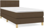 ΚΡΕΒΑΤΙ BOXSPRING ΜΕ ΣΤΡΩΜΑ ΣΚΟΥΡΟ ΚΑΦΕ 100X200 ΕΚ. ΥΦΑΣΜΑΤΙΝΟ 3140596
