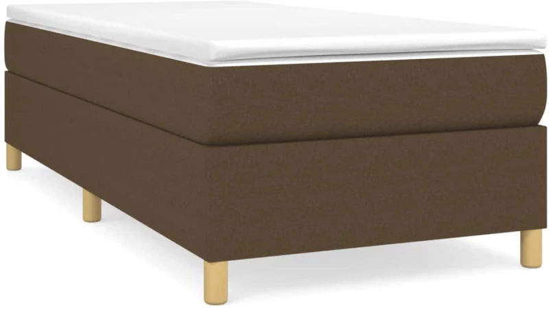 ΚΡΕΒΑΤΙ BOXSPRING ΜΕ ΣΤΡΩΜΑ ΣΚΟΥΡΟ ΚΑΦΕ 100X200 ΕΚ. ΥΦΑΣΜΑΤΙΝΟ 3144501