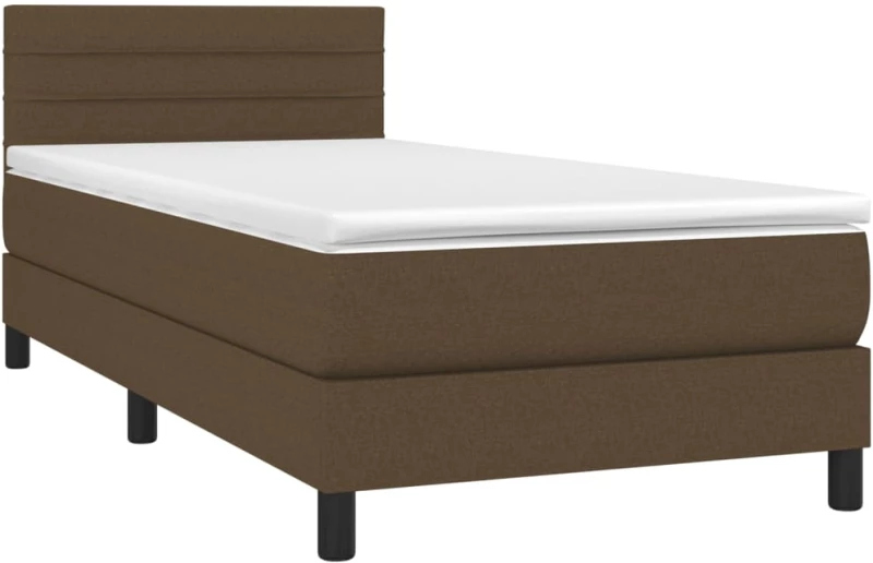 ΚΡΕΒΑΤΙ BOXSPRING ΜΕ ΣΤΡΩΜΑ & LED ΣΚ.ΚΑΦΕ 100X200 ΕΚ ΥΦΑΣΜΑΤΙΝΟ 3133216