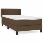 ΚΡΕΒΑΤΙ BOXSPRING ΜΕ ΣΤΡΩΜΑ ΣΚΟΥΡΟ ΚΑΦΕ 90X190 ΕΚ. ΥΦΑΣΜΑΤΙΝΟ 3126368