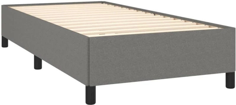 ΚΡΕΒΑΤΙ BOXSPRING ΜΕ ΣΤΡΩΜΑ ΣΚΟΥΡΟ ΓΚΡΙ 90X200 ΕΚ. ΥΦΑΣΜΑΤΙΝΟ 3127854