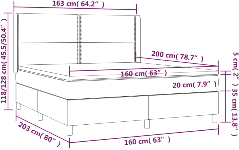ΚΡΕΒΑΤΙ BOXSPRING ΜΕ ΣΤΡΩΜΑ ΡΟΖ 160X200 ΕΚ. ΒΕΛΟΥΔΙΝΟ 3132632
