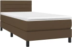 ΚΡΕΒΑΤΙ BOXSPRING ΜΕ ΣΤΡΩΜΑ & LED ΣΚ.ΚΑΦΕ 90X190 ΕΚ. ΥΦΑΣΜΑΤΙΝΟ 3133200