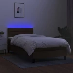 ΚΡΕΒΑΤΙ BOXSPRING ΜΕ ΣΤΡΩΜΑ & LED ΣΚ.ΚΑΦΕ 90X190 ΕΚ. ΥΦΑΣΜΑΤΙΝΟ 3133200