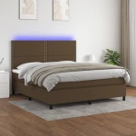 ΚΡΕΒΑΤΙ BOXSPRING ΜΕ ΣΤΡΩΜΑ & LED ΣΚ.ΚΑΦΕ 180X200ΕΚ. ΥΦΑΣΜΑΤΙΝΟ 3134816