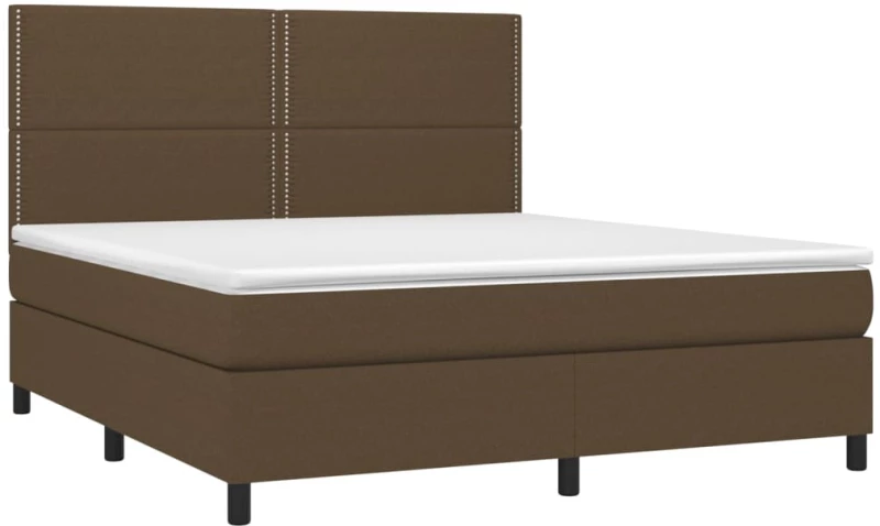 ΚΡΕΒΑΤΙ BOXSPRING ΜΕ ΣΤΡΩΜΑ & LED ΣΚ.ΚΑΦΕ 180X200ΕΚ. ΥΦΑΣΜΑΤΙΝΟ 3134816