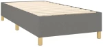 ΚΡΕΒΑΤΙ BOXSPRING ΜΕ ΣΤΡΩΜΑ ΣΚΟΥΡΟ ΓΚΡΙ 90X190 ΕΚ. ΥΦΑΣΜΑΤΙΝΟ 3137038