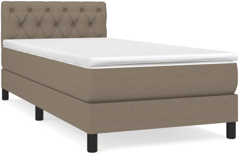 ΚΡΕΒΑΤΙ BOXSPRING ΜΕ ΣΤΡΩΜΑ TAUPE 80X200 ΕΚ. ΥΦΑΣΜΑΤΙΝΟ 3140253