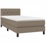 ΚΡΕΒΑΤΙ BOXSPRING ΜΕ ΣΤΡΩΜΑ TAUPE 80X200 ΕΚ. ΥΦΑΣΜΑΤΙΝΟ 3140253