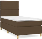 ΚΡΕΒΑΤΙ BOXSPRING ΜΕ ΣΤΡΩΜΑ ΣΚΟΥΡΟ ΚΑΦΕ 90X190 ΕΚ. ΥΦΑΣΜΑΤΙΝΟ 3142220