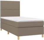 ΚΡΕΒΑΤΙ BOXSPRING ΜΕ ΣΤΡΩΜΑ TAUPE 100 X 200 ΕΚ. ΥΦΑΣΜΑΤΙΝΟ 3142237