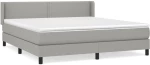 ΚΡΕΒΑΤΙ BOXSPRING ΜΕ ΣΤΡΩΜΑ ΑΝΟΙΧΤΟ ΓΚΡΙ 180X200 ΕΚ. ΥΦΑΣΜΑΤΙΝΟ 3129649