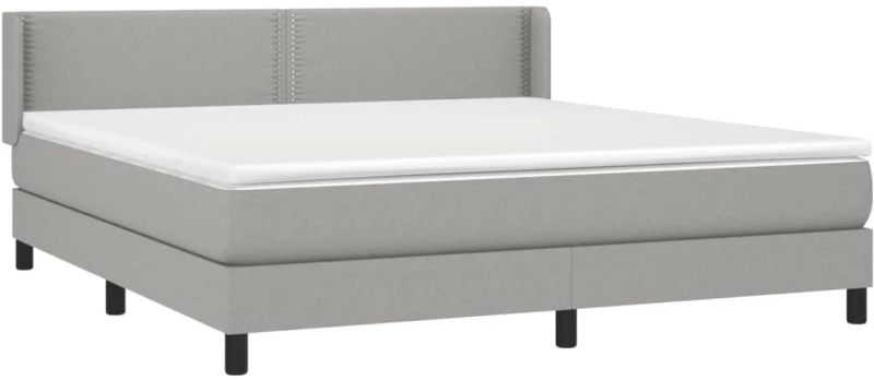 ΚΡΕΒΑΤΙ BOXSPRING ΜΕ ΣΤΡΩΜΑ ΑΝΟΙΧΤΟ ΓΚΡΙ 180X200 ΕΚ. ΥΦΑΣΜΑΤΙΝΟ 3129649