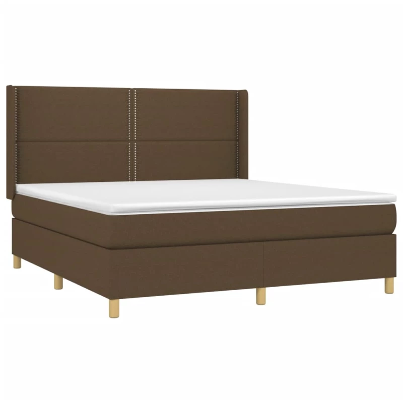 ΚΡΕΒΑΤΙ BOXSPRING ΜΕ ΣΤΡΩΜΑ ΣΚΟΥΡΟ ΚΑΦΕ 180X200 ΕΚ ΥΦΑΣΜΑΤΙΝΟ 3131932