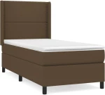ΚΡΕΒΑΤΙ BOXSPRING ΜΕ ΣΤΡΩΜΑ ΣΚΟΥΡΟ ΚΑΦΕ 90X200 ΕΚ. ΥΦΑΣΜΑΤΙΝΟ 3131324