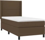 ΚΡΕΒΑΤΙ BOXSPRING ΜΕ ΣΤΡΩΜΑ ΣΚΟΥΡΟ ΚΑΦΕ 90X200 ΕΚ. ΥΦΑΣΜΑΤΙΝΟ 3131324