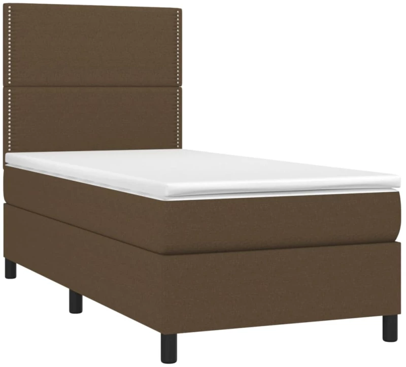 ΚΡΕΒΑΤΙ BOXSPRING ΜΕ ΣΤΡΩΜΑ ΣΚΟΥΡΟ ΚΑΦΕ 90X200 ΕΚ. ΥΦΑΣΜΑΤΙΝΟ 3141668
