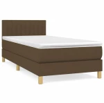 ΚΡΕΒΑΤΙ BOXSPRING ΜΕ ΣΤΡΩΜΑ ΣΚΟΥΡΟ ΚΑΦΕ 90X190 ΕΚ. ΥΦΑΣΜΑΤΙΝΟ 3140740