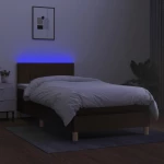 ΚΡΕΒΑΤΙ BOXSPRING ΜΕ ΣΤΡΩΜΑ & LED ΣΚ.ΚΑΦΕ 90X190 ΕΚ. ΥΦΑΣΜΑΤΙΝΟ 3133840