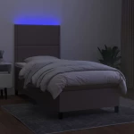 ΚΡΕΒΑΤΙ BOXSPRING ΜΕ ΣΤΡΩΜΑ & LED TAUPE 100X200 ΕΚ. ΥΦΑΣΜΑΤΙΝΟ 3134777
