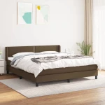 ΚΡΕΒΑΤΙ BOXSPRING ΜΕ ΣΤΡΩΜΑ ΣΚΟΥΡΟ ΚΑΦΕ 180X200 ΕΚ ΥΦΑΣΜΑΤΙΝΟ 3129652