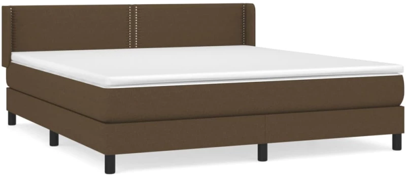 ΚΡΕΒΑΤΙ BOXSPRING ΜΕ ΣΤΡΩΜΑ ΣΚΟΥΡΟ ΚΑΦΕ 180X200 ΕΚ ΥΦΑΣΜΑΤΙΝΟ 3129652