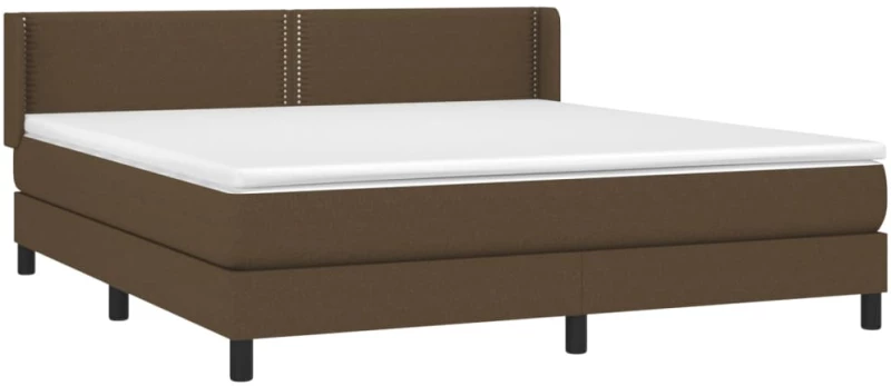 ΚΡΕΒΑΤΙ BOXSPRING ΜΕ ΣΤΡΩΜΑ ΣΚΟΥΡΟ ΚΑΦΕ 180X200 ΕΚ ΥΦΑΣΜΑΤΙΝΟ 3129652
