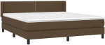 ΚΡΕΒΑΤΙ BOXSPRING ΜΕ ΣΤΡΩΜΑ ΣΚΟΥΡΟ ΚΑΦΕ 180X200 ΕΚ ΥΦΑΣΜΑΤΙΝΟ 3129652