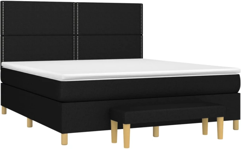ΚΡΕΒΑΤΙ BOXSPRING ΜΕ ΣΤΡΩΜΑ ΜΑΥΡΟ 180X200 ΕΚ. ΥΦΑΣΜΑΤΙΝΟ 3137095
