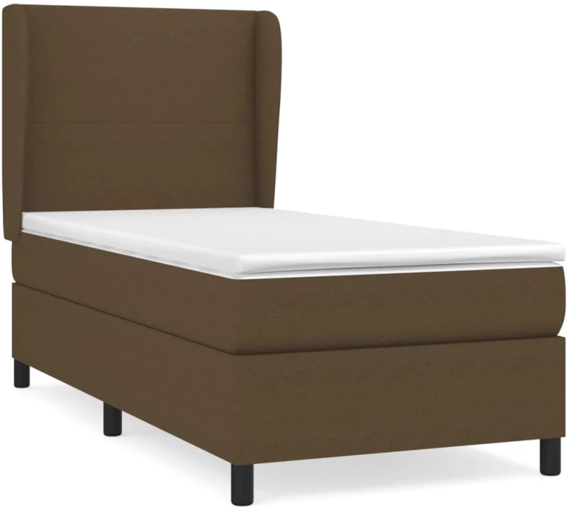 ΚΡΕΒΑΤΙ BOXSPRING ΜΕ ΣΤΡΩΜΑ ΣΚΟΥΡΟ ΚΑΦΕ 90X190 ΕΚ. ΥΦΑΣΜΑΤΙΝΟ 3127768