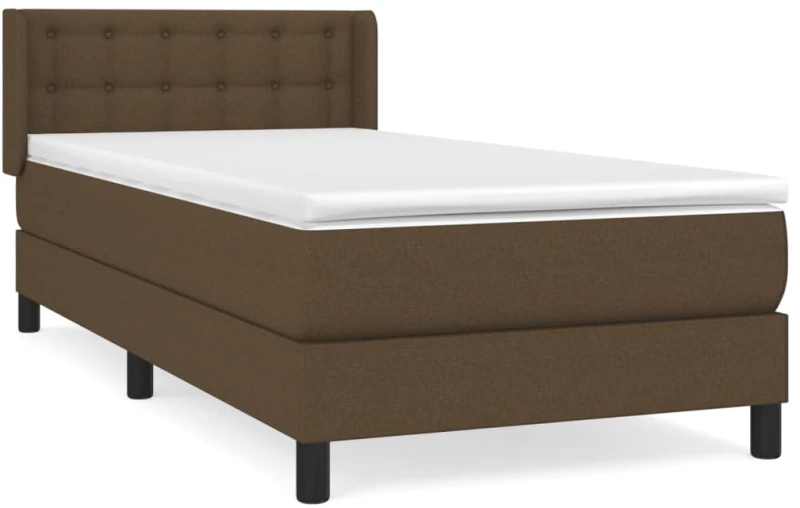 ΚΡΕΒΑΤΙ BOXSPRING ΜΕ ΣΤΡΩΜΑ ΣΚΟΥΡΟ ΚΑΦΕ 90X190 ΕΚ. ΥΦΑΣΜΑΤΙΝΟ 3129996