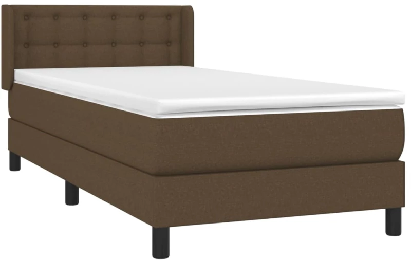 ΚΡΕΒΑΤΙ BOXSPRING ΜΕ ΣΤΡΩΜΑ ΣΚΟΥΡΟ ΚΑΦΕ 90X190 ΕΚ. ΥΦΑΣΜΑΤΙΝΟ 3129996