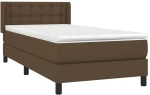 ΚΡΕΒΑΤΙ BOXSPRING ΜΕ ΣΤΡΩΜΑ ΣΚΟΥΡΟ ΚΑΦΕ 90X190 ΕΚ. ΥΦΑΣΜΑΤΙΝΟ 3129996