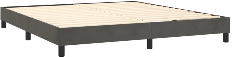 ΚΡΕΒΑΤΙ BOXSPRING ΜΕ ΣΤΡΩΜΑ ΣΚΟΥΡΟ ΓΚΡΙ 160X200 ΕΚ. ΒΕΛΟΥΔΙΝΟ 3130908