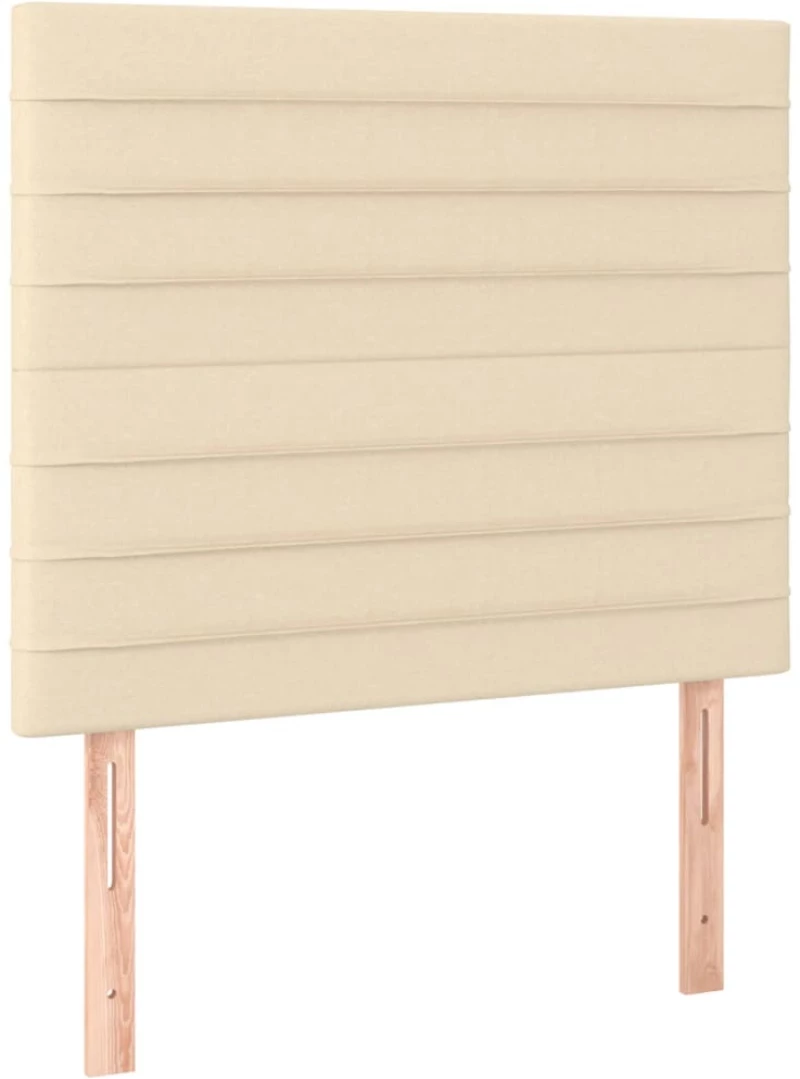 ΚΡΕΒΑΤΙ BOXSPRING ΜΕ ΣΤΡΩΜΑ & LED ΚΡΕΜ 90X190 ΕΚ. ΥΦΑΣΜΑΤΙΝΟ 3134922