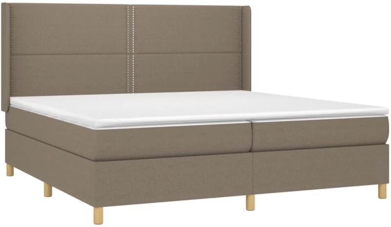 ΚΡΕΒΑΤΙ BOXSPRING ΜΕ ΣΤΡΩΜΑ & LED TAUPE 200X200 ΕΚ. ΥΦΑΣΜΑΤΙΝΟ 3138825