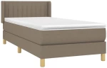 ΚΡΕΒΑΤΙ BOXSPRING ΜΕ ΣΤΡΩΜΑ TAUPE 90X190 ΕΚ.ΥΦΑΣΜΑΤΙΝΟ 3130397