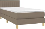 ΚΡΕΒΑΤΙ BOXSPRING ΜΕ ΣΤΡΩΜΑ & LED TAUPE 90X190 ΕΚ. ΥΦΑΣΜΑΤΙΝΟ 3133841