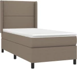 ΚΡΕΒΑΤΙ BOXSPRING ΜΕ ΣΤΡΩΜΑ & LED TAUPE 90X190 ΕΚ. ΥΦΑΣΜΑΤΙΝΟ 3138201