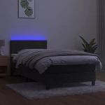 ΚΡΕΒΑΤΙ BOXSPRING ΜΕ ΣΤΡΩΜΑ & LED ΣΚ. ΓΚΡΙ 80X200 ΕΚ. ΒΕΛΟΥΔΙΝΟ 3134370