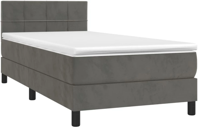 ΚΡΕΒΑΤΙ BOXSPRING ΜΕ ΣΤΡΩΜΑ & LED ΣΚ. ΓΚΡΙ 80X200 ΕΚ. ΒΕΛΟΥΔΙΝΟ 3134370