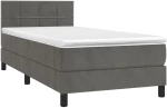 ΚΡΕΒΑΤΙ BOXSPRING ΜΕ ΣΤΡΩΜΑ & LED ΣΚ. ΓΚΡΙ 80X200 ΕΚ. ΒΕΛΟΥΔΙΝΟ 3134370