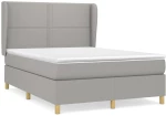 ΚΡΕΒΑΤΙ BOXSPRING ΜΕ ΣΤΡΩΜΑ ΑΝΟΙΧΤΟ ΓΚΡΙ 140X190 ΕΚ. ΥΦΑΣΜΑΤΙΝΟ 3128437