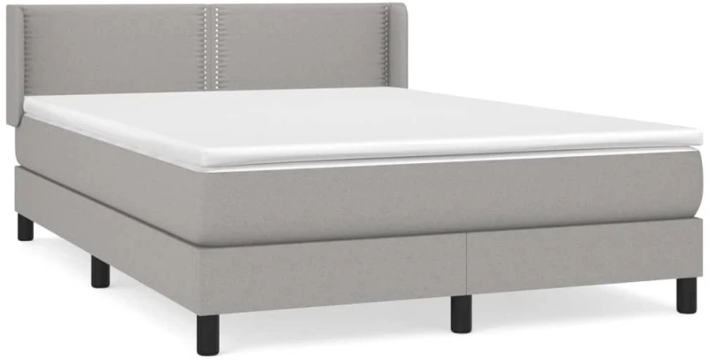 ΚΡΕΒΑΤΙ BOXSPRING ΜΕ ΣΤΡΩΜΑ ΑΝΟΙΧΤΟ ΓΚΡΙ 140X200 ΕΚ. ΥΦΑΣΜΑΤΙΝΟ 3129633