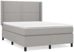 ΚΡΕΒΑΤΙ BOXSPRING ΜΕ ΣΤΡΩΜΑ ΑΝΟΙΧΤΟ ΓΚΡΙ 140X200 ΕΚ. ΥΦΑΣΜΑΤΙΝΟ 3131353