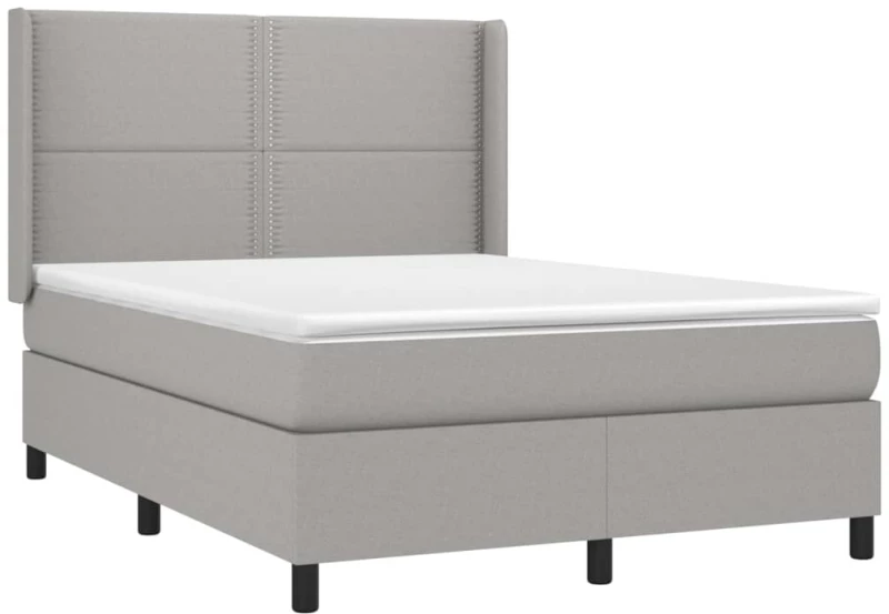 ΚΡΕΒΑΤΙ BOXSPRING ΜΕ ΣΤΡΩΜΑ ΑΝΟΙΧΤΟ ΓΚΡΙ 140X200 ΕΚ. ΥΦΑΣΜΑΤΙΝΟ 3131353